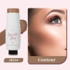 Double-head long-lasting highlight brightening and shadow application multi-functional makeup brush, with pigments suitable for facial application details Picture